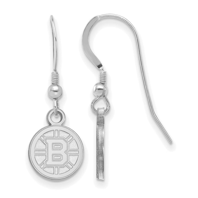 Sterlingsilber Rhodiniert Nhl Logoart Boston Bruins Extra Klein Ohrhänger