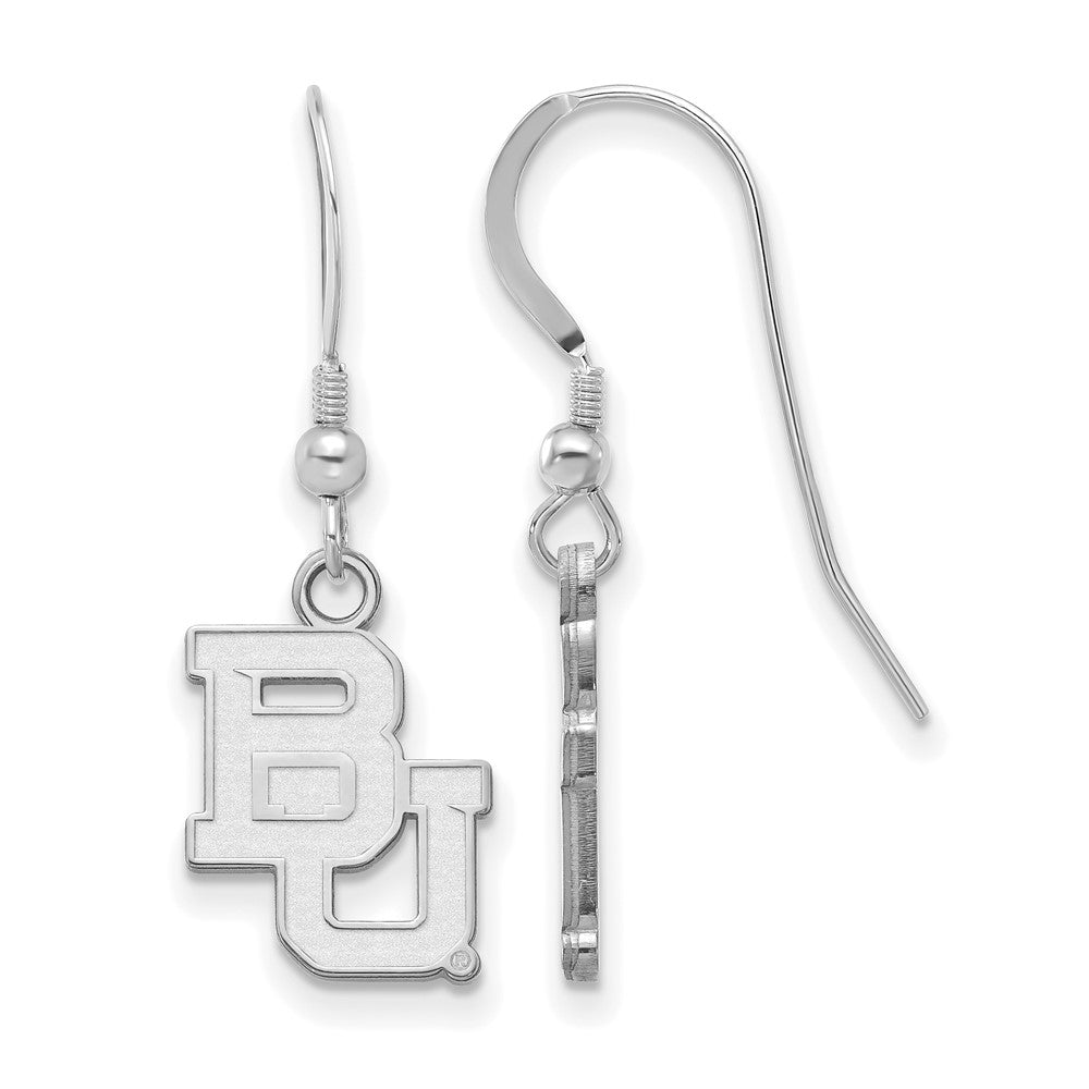 Sterlingsilber Rhodiniert Logoart Baylor University Bears Klein Hängend Draht Ohrringe