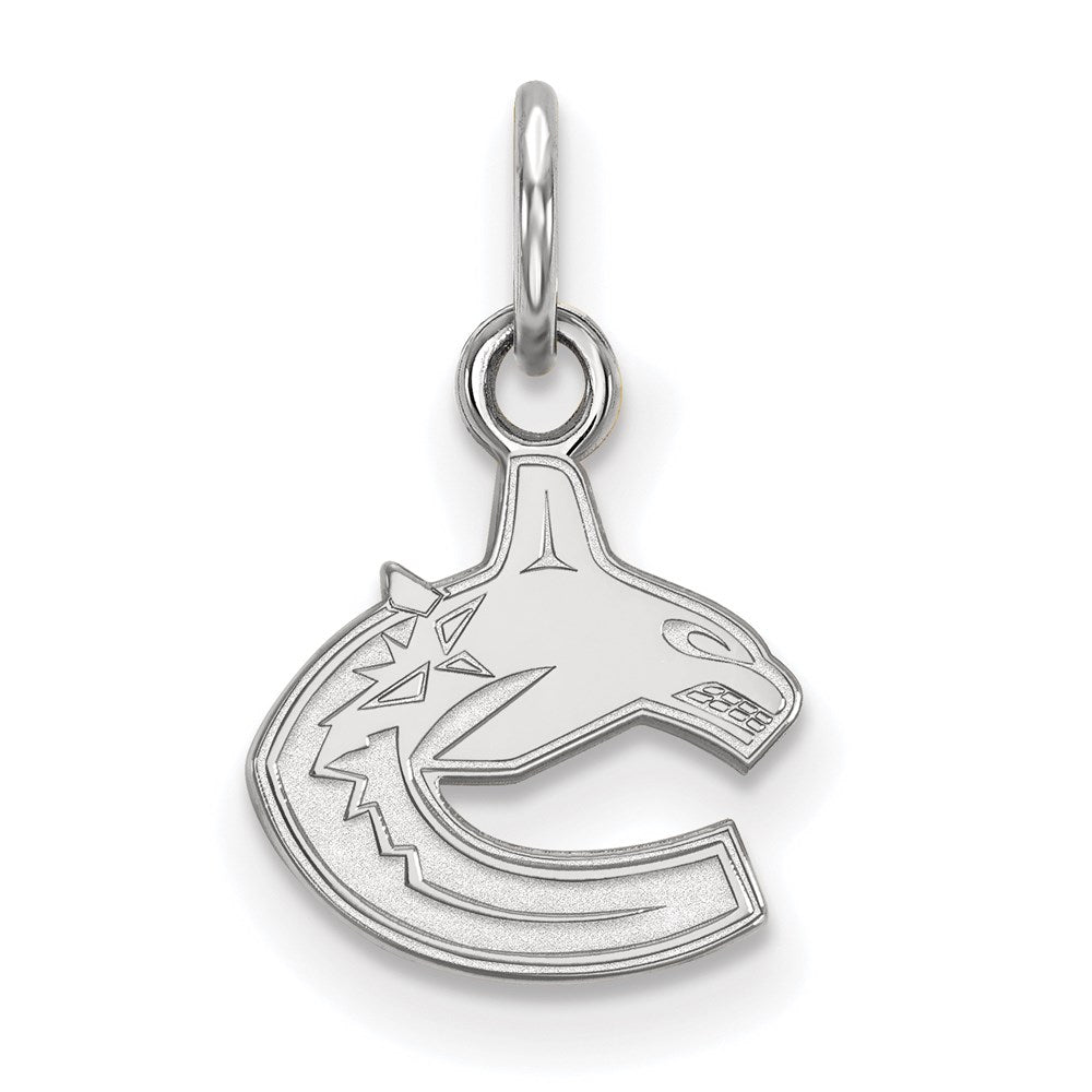 Sterlingsilber Rhodiniert Nhl Logoart Vancouver Canucks Extra Klein Anhänger