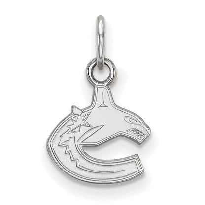 Sterlingsilber Rhodiniert Nhl Logoart Vancouver Canucks Extra Klein Anhänger