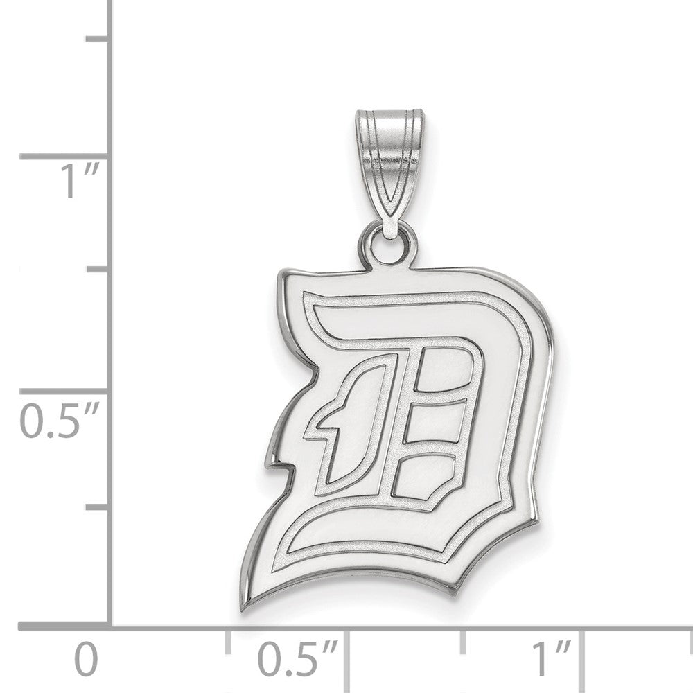 Sterlingsilber Rhodiniert Logoart Duquesne University Buchstabe D Groß Anhänger
