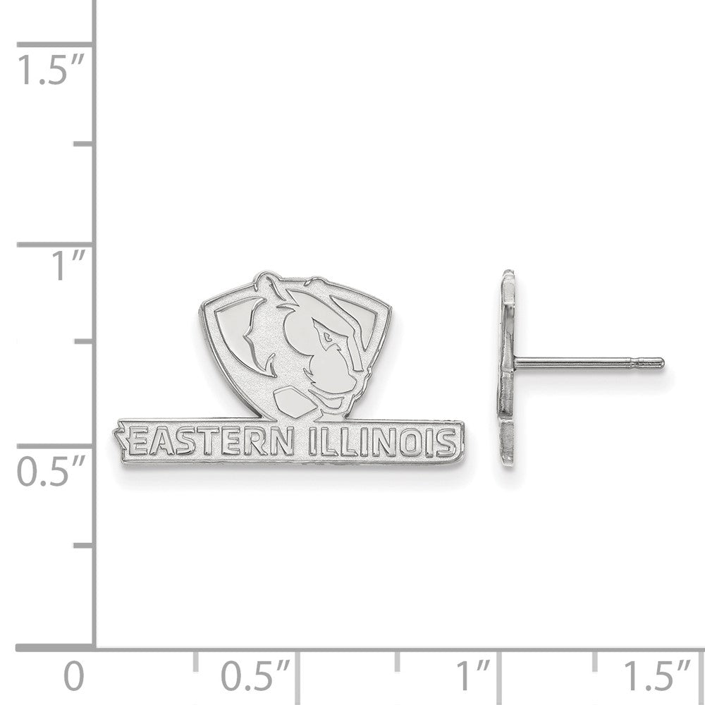14K Weißgold Logoart Eastern Illinois University Klein Ohrstecker