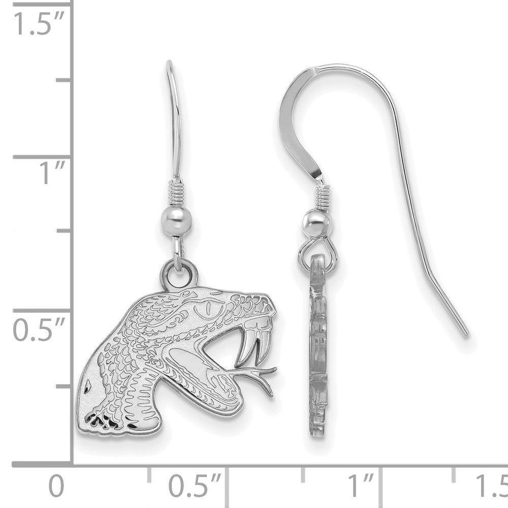 Sterlingsilber Rhodiniert Logoart Florida A und M University Rattler Klein Hängend Draht Ohrringe