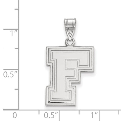 Sterlingsilber Rhodiniert Logoart Fordham University Buchstabe F Groß Anhänger