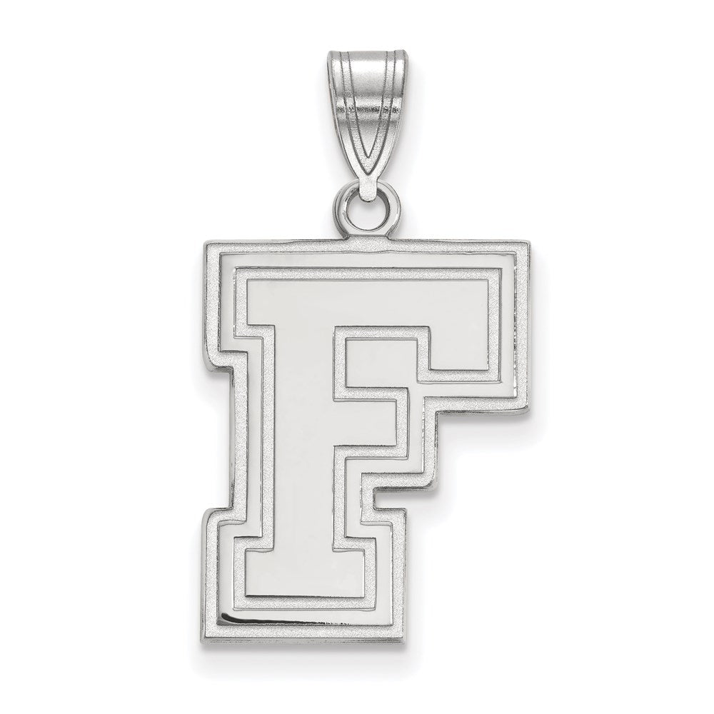 Sterlingsilber Rhodiniert Logoart Fordham University Buchstabe F Groß Anhänger