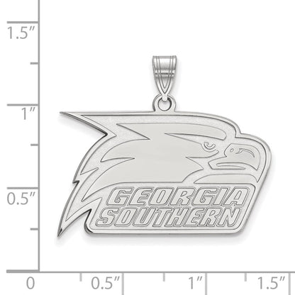 Sterlingsilber Rhodiniert Logoart Georgia Southern University Adler Groß Anhänger