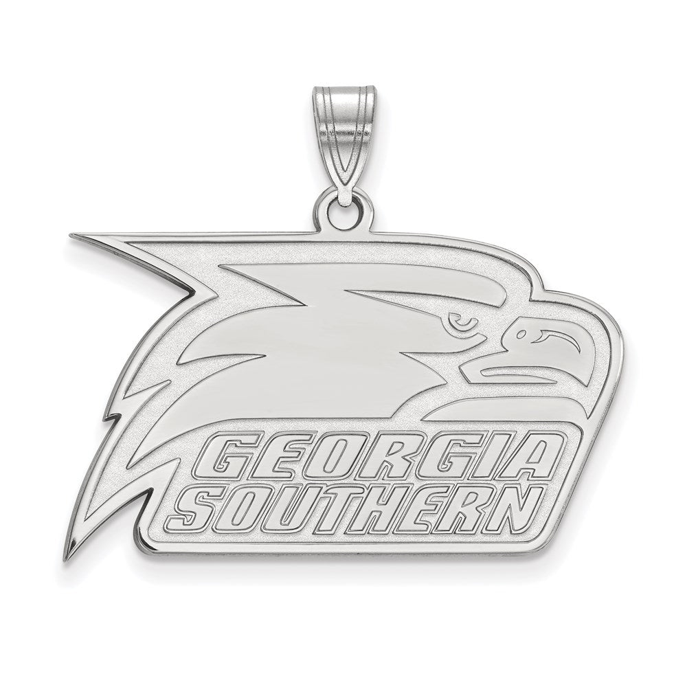 10K Weißgold Logoart Georgia Southern University Adler Groß Anhänger