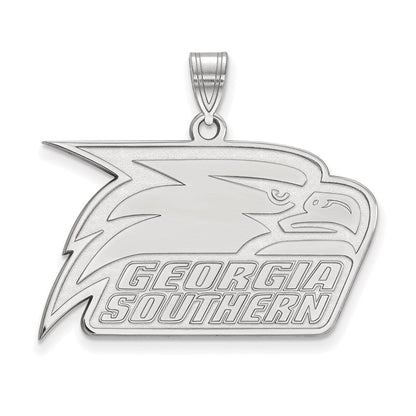 Sterlingsilber Rhodiniert Logoart Georgia Southern University Adler Groß Anhänger