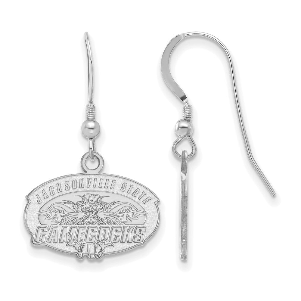 Sterlingsilber Rhodiniert Logoart Jacksonville State University Klein Hängend Draht Ohrringe