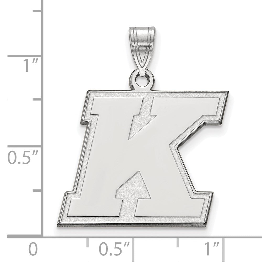 Sterlingsilber Rhodiniert Logoart Kent State University Buchstabe K Groß Anhänger