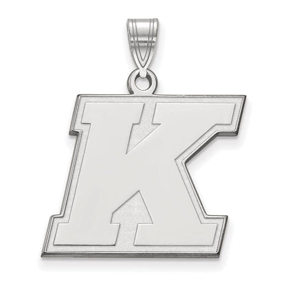Sterlingsilber Rhodiniert Logoart Kent State University Buchstabe K Groß Anhänger