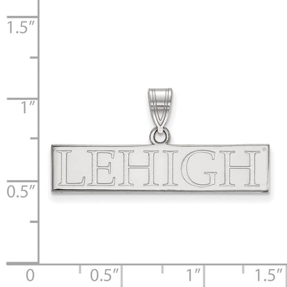 Sterlingsilber Rhodiniert Logoart Lehigh University Groß Stab Anhänger