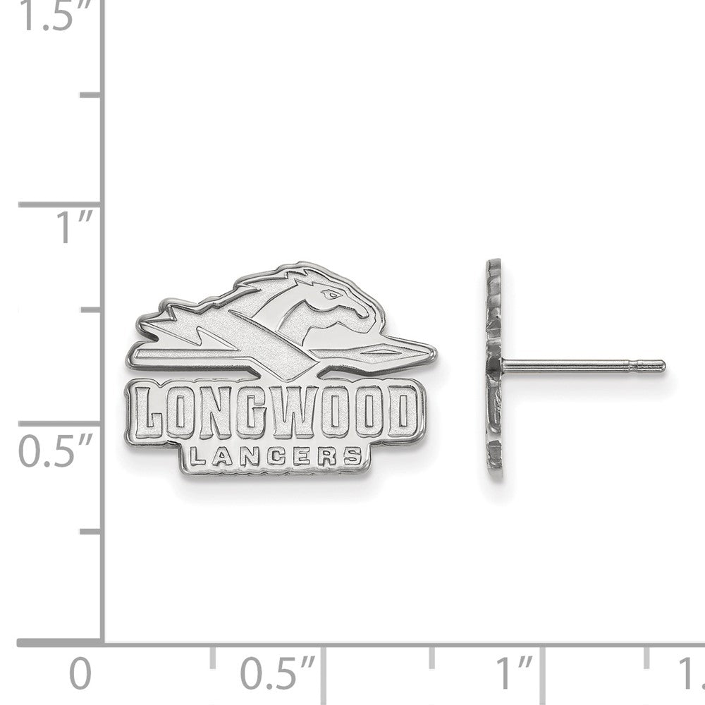 Sterlingsilber Rhodiniert Logoart Longwood University Lancers Klein Ohrstecker
