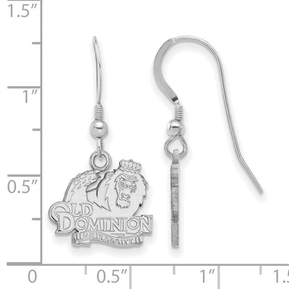 Sterlingsilber Rhodiniert Logoart Old Dominion University Klein Hängend Draht Ohrringe