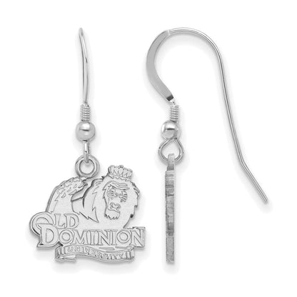 Sterlingsilber Rhodiniert Logoart Old Dominion University Klein Hängend Draht Ohrringe