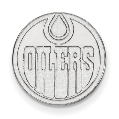 14K Weißgold Nhl Logoart Edmonton Oilers Anstecknadel