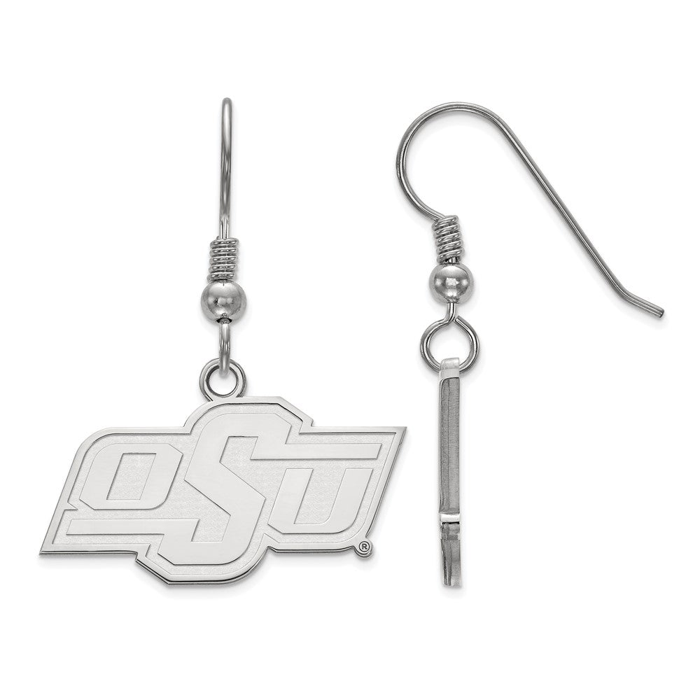 Sterlingsilber Rhodiniert Logoart Oklahoma State University O S U Klein Hängend Draht Ohrringe