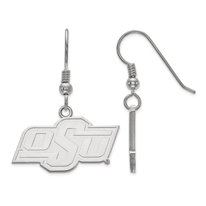 Sterlingsilber Rhodiniert Logoart Oklahoma State University O S U Klein Hängend Draht Ohrringe