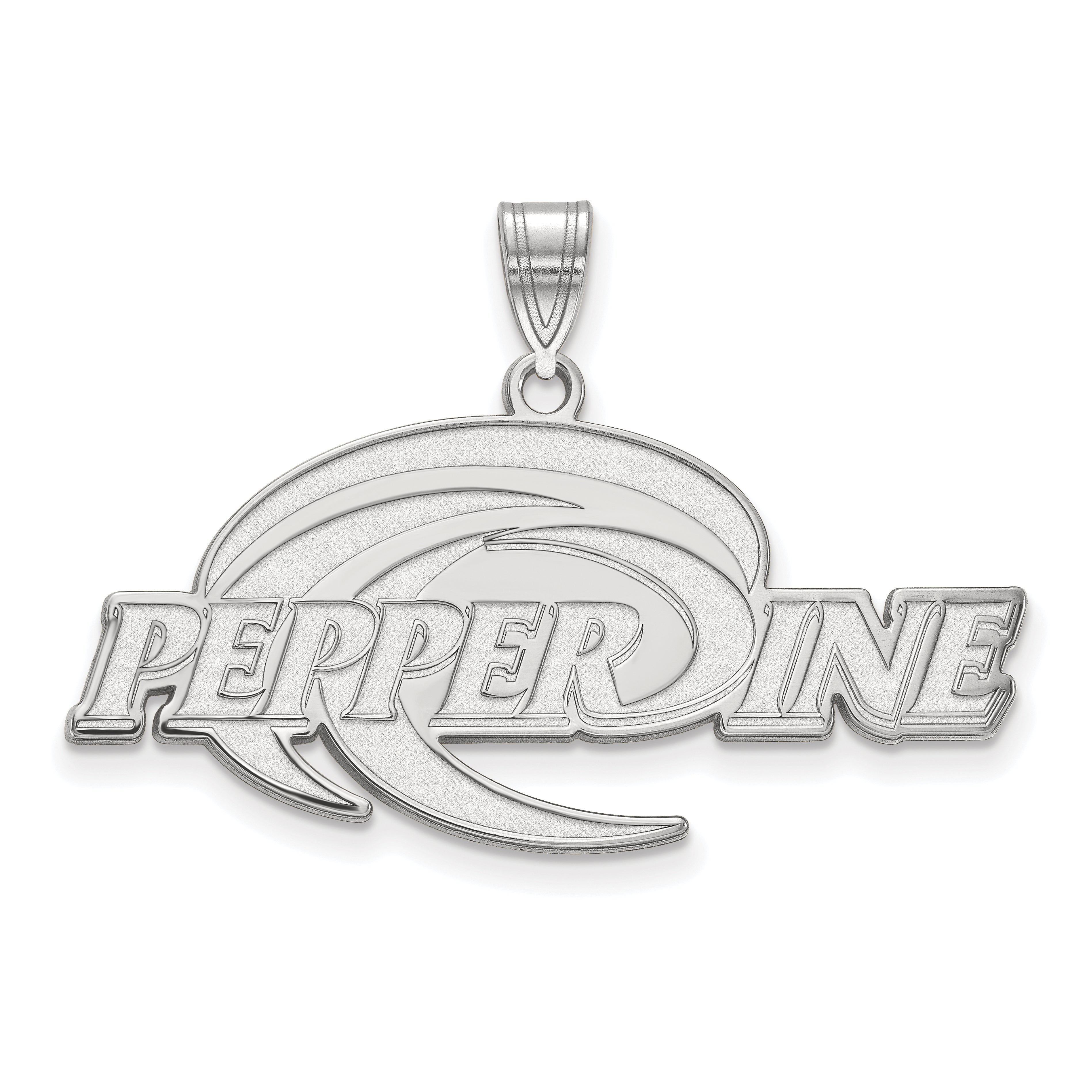 Sterlingsilber Rhodiniert Logoart Pepperdine University Extra Groß Anhänger