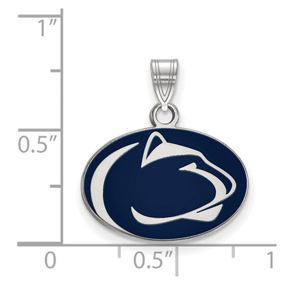 Sterlingsilber Rhodiniert Logoart Penn State University Löwe Klein Emailliert Anhänger