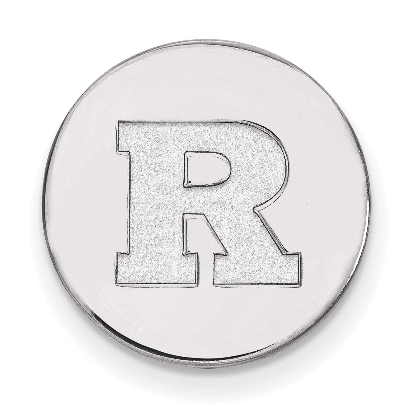 14K Weißgold Logoart Rutgers University Buchstabe R Anstecknadel