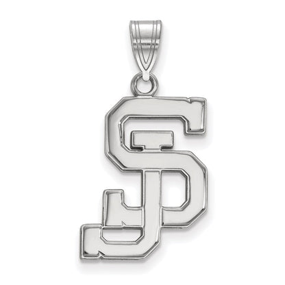 Sterlingsilber Rhodiniert Logoart San Jose State University S J Groß Anhänger