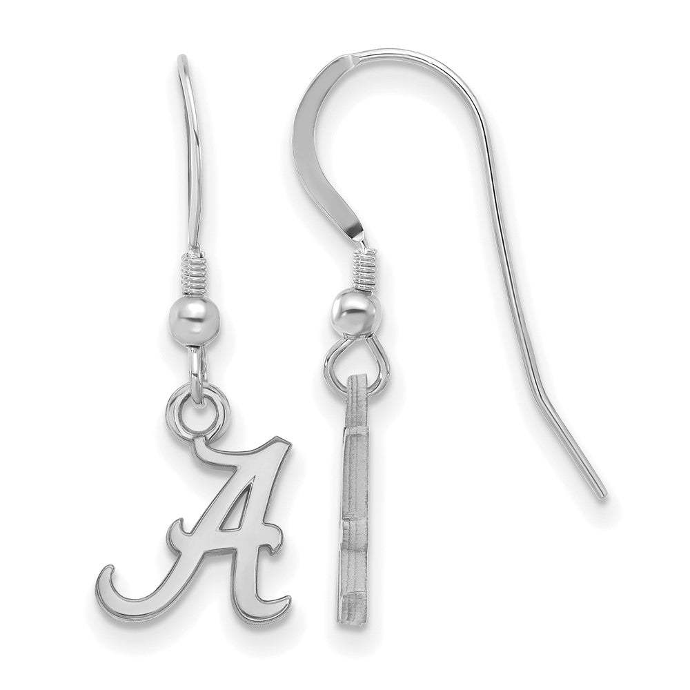 Sterlingsilber Rhodiniert Logoart University Of Alabama Buchstabe A Extra Klein Hängend Draht Ohrringe