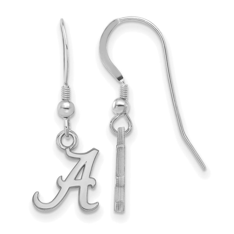 Sterlingsilber Rhodiniert Logoart University Of Alabama Buchstabe A Extra Klein Hängend Draht Ohrringe