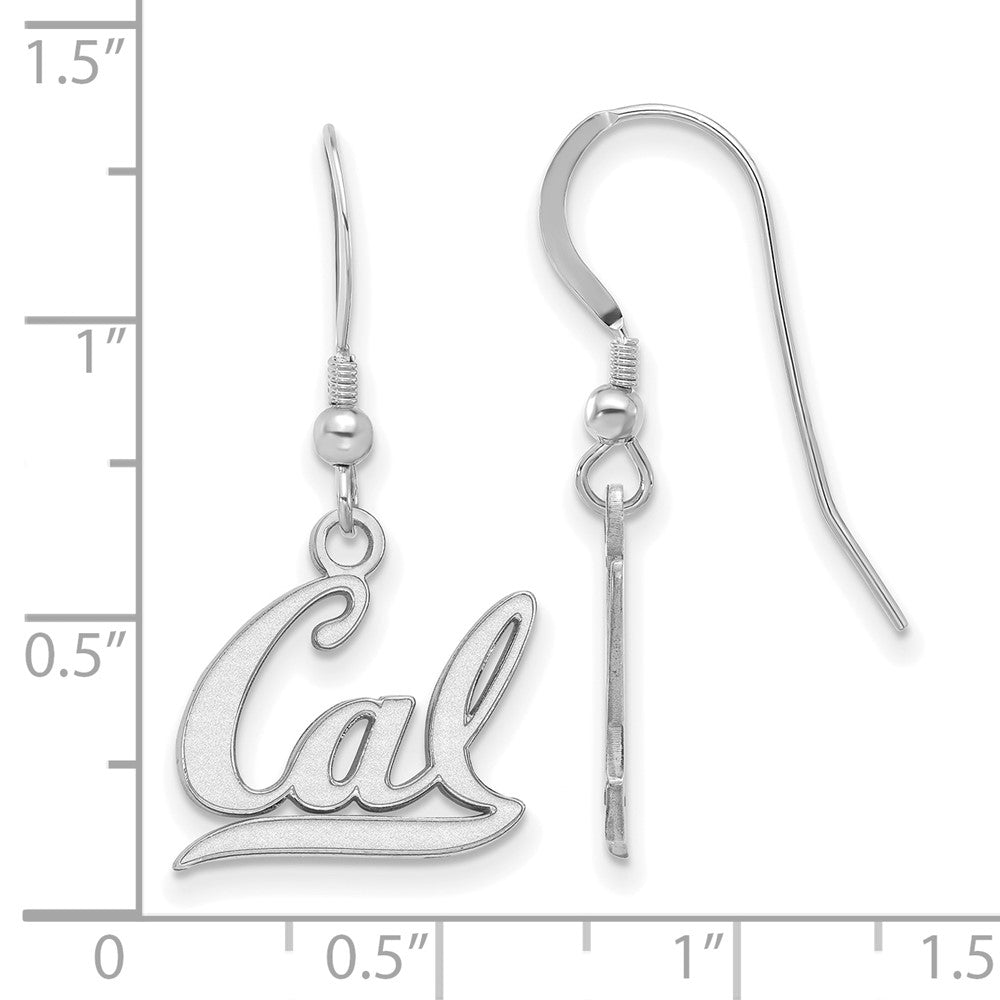 Sterlingsilber Rhodiniert Logoart University Of California Berkeley Klein Hängend Draht Ohrringe