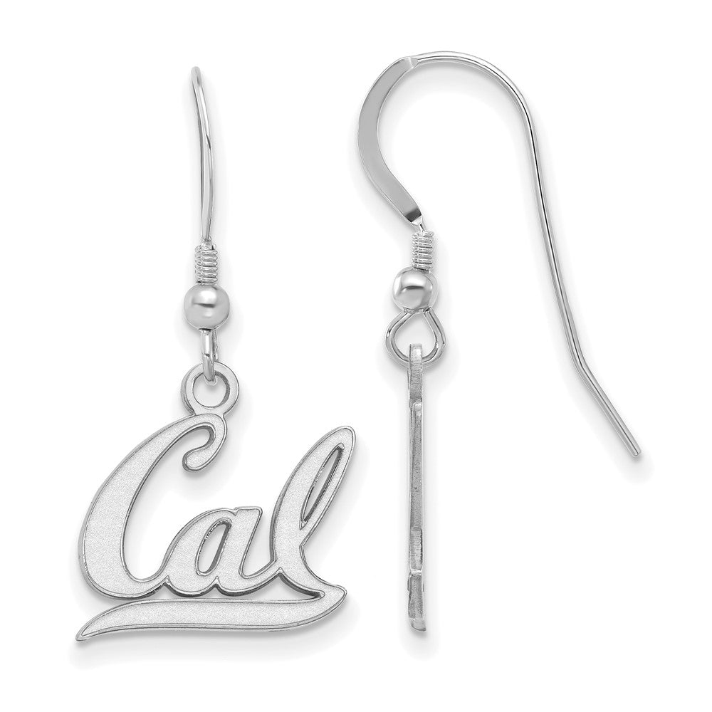 Sterlingsilber Rhodiniert Logoart University Of California Berkeley Klein Hängend Draht Ohrringe