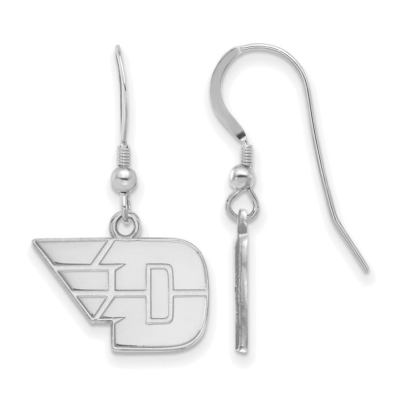 Sterlingsilber Rhodiniert Logoart University Of Dayton Klein Hängend Draht Ohrringe