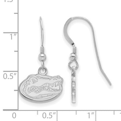 Sterlingsilber Rhodiniert Logoart University Of Florida Gator Extra Klein Hängend Draht Ohrringe