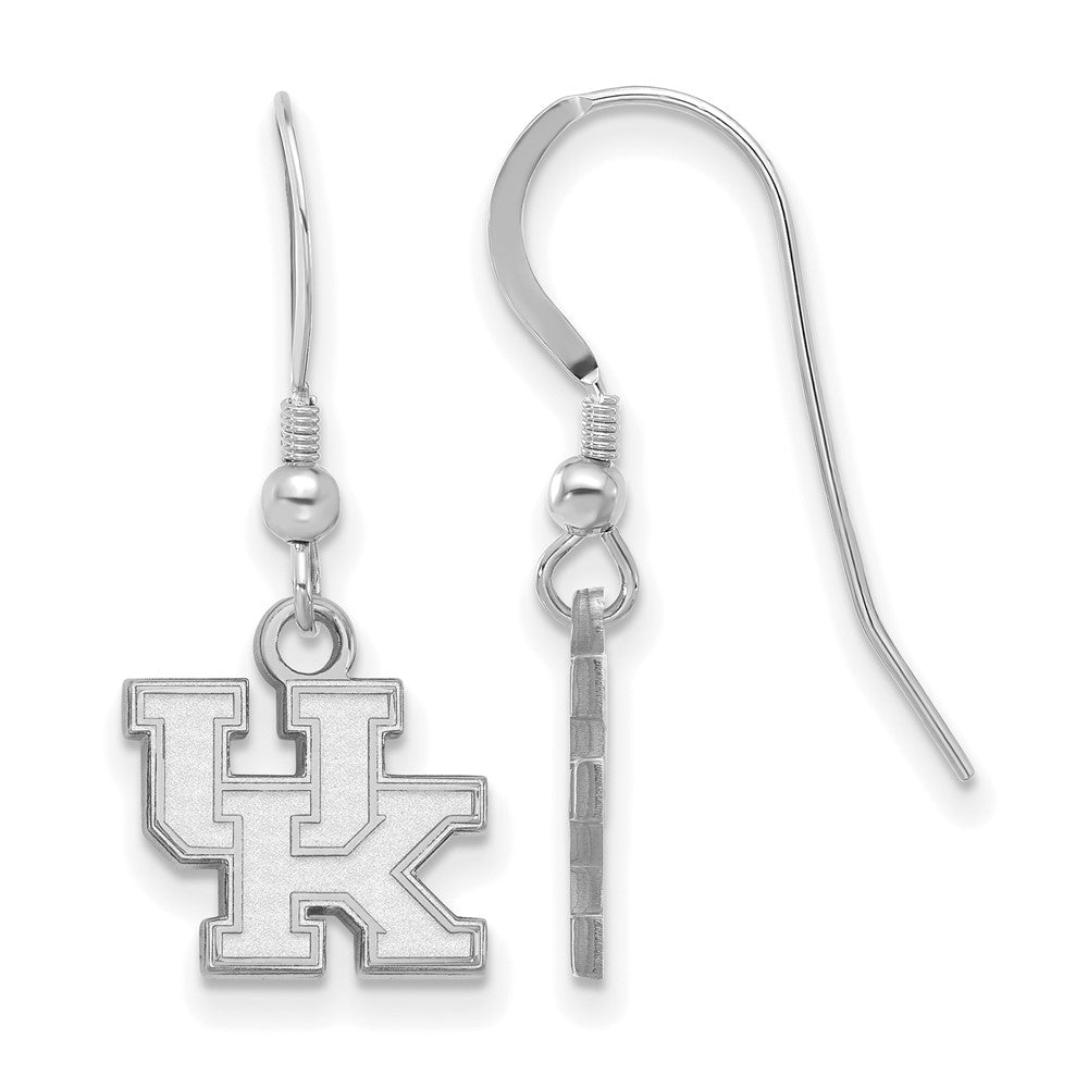 Sterlingsilber Rhodiniert Logoart University Of Kentucky U K Extra Klein Hängend Draht Ohrringe