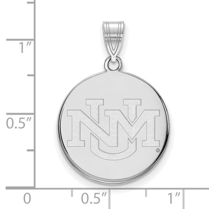 Sterlingsilber Rhodiniert Logoart University Of New Mexico Groß Anhänger