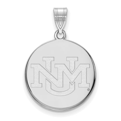 10K Weißgold Logoart University Of New Mexico Groß Anhänger