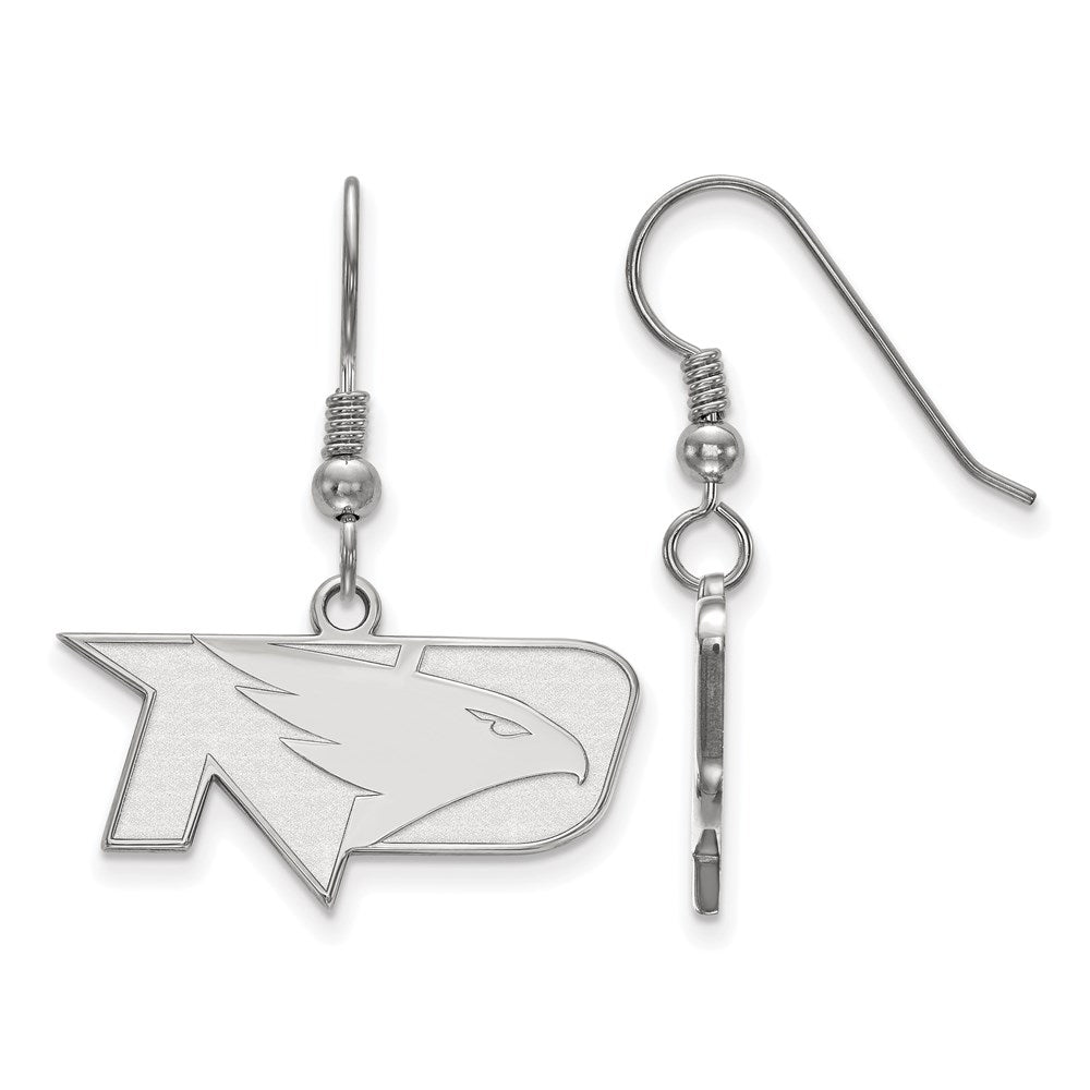Sterlingsilber Rhodiniert Logoart University Of North Dakota Klein Hängend Draht Ohrringe