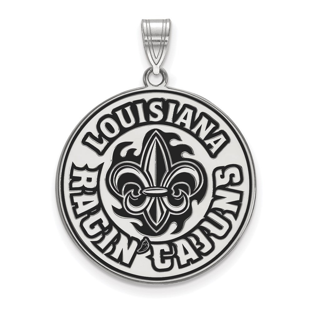 Sterlingsilber Rhodiniert Logoart University Of Louisiana At Lafayette Extra Groß Emailliert Anhänger