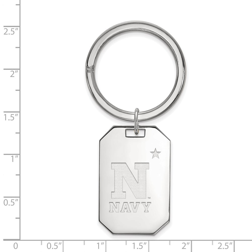 Sterlingsilber Rhodiniert Logoart Us Naval Akademie Key Ring