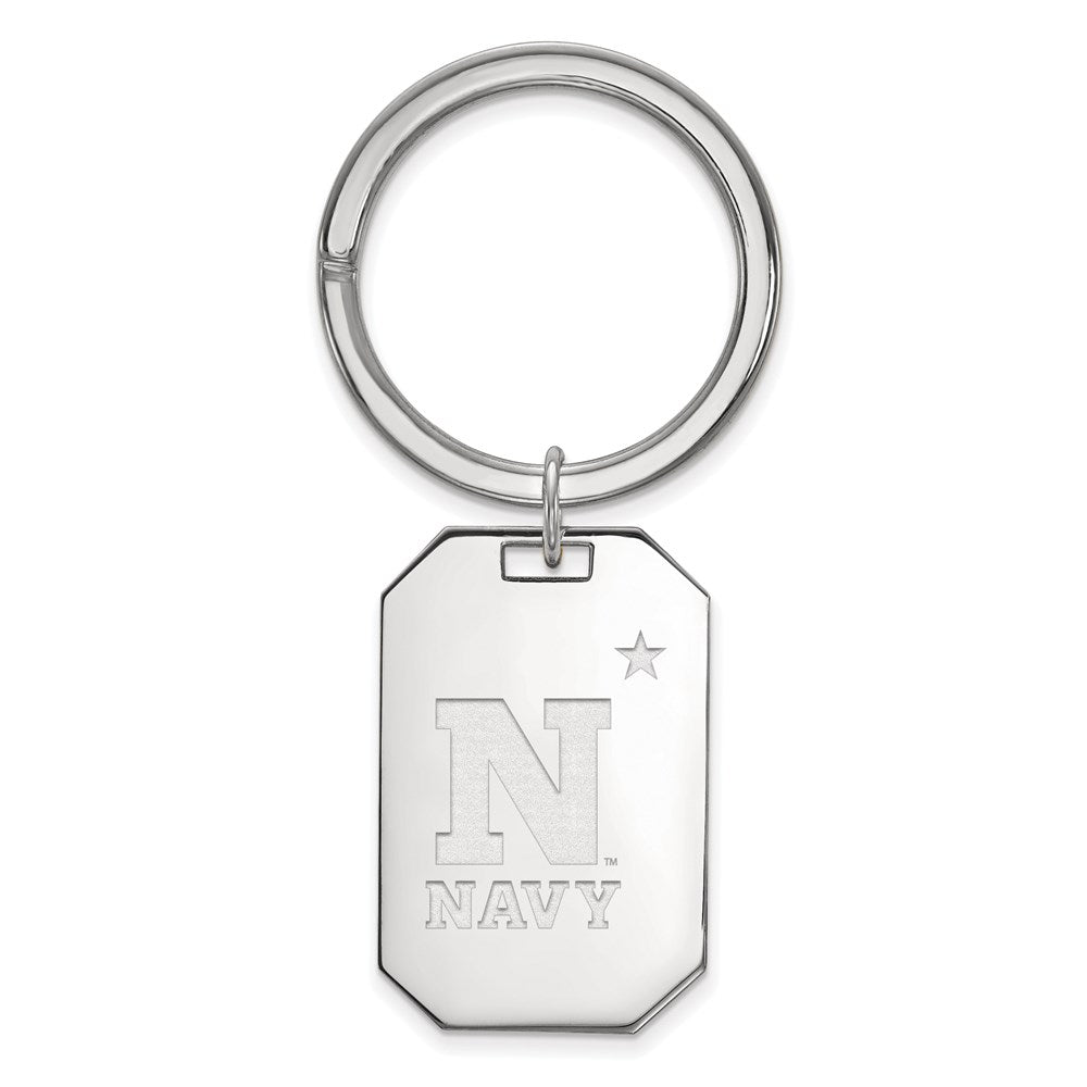 Sterlingsilber Rhodiniert Logoart Us Naval Akademie Key Ring