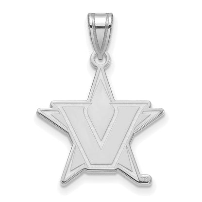 Sterlingsilber Rhodiniert Logoart Vanderbilt University Groß Anhänger