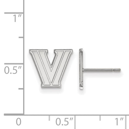 Sterlingsilber Rhodiniert Logoart Villanova University Buchstabe V Extra Klein Ohrstecker