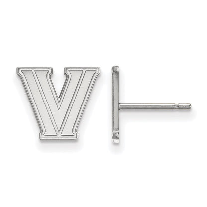 Sterlingsilber Rhodiniert Logoart Villanova University Buchstabe V Extra Klein Ohrstecker