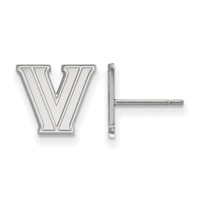 Sterlingsilber Rhodiniert Logoart Villanova University Buchstabe V Extra Klein Ohrstecker