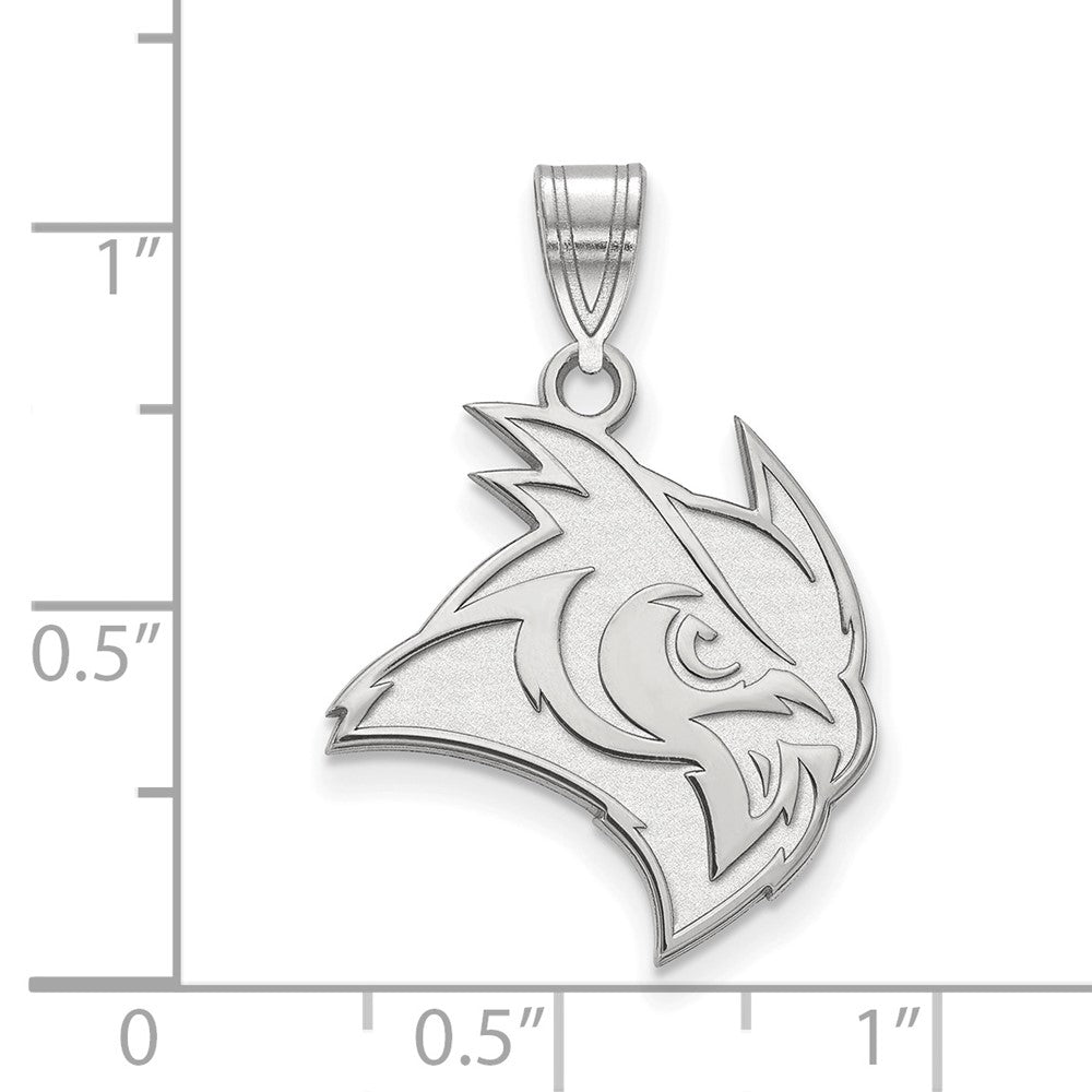 Sterlingsilber Rhodiniert Logoart Rice University Eule Groß Anhänger