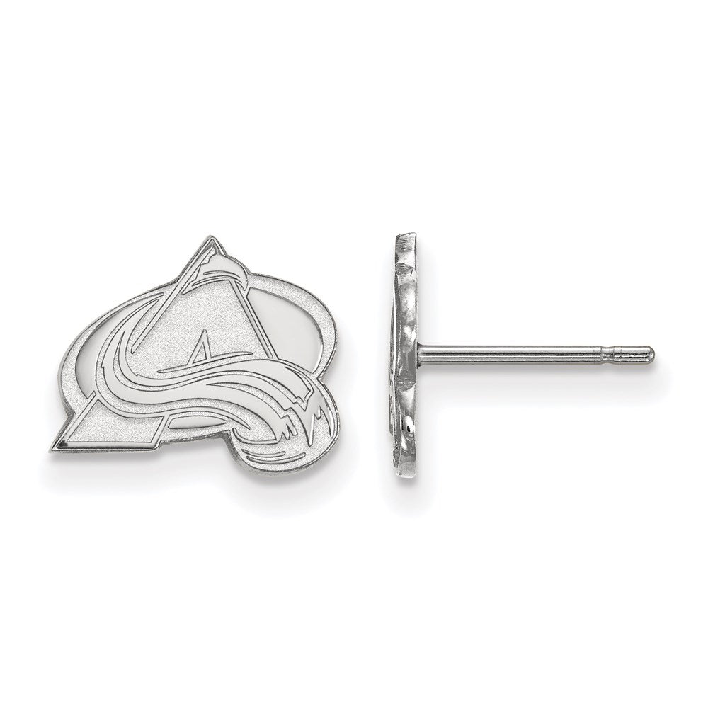 10K Weißgold Nhl Logoart Colorado Avalanche Buchstabe A Extra Klein Ohrstecker