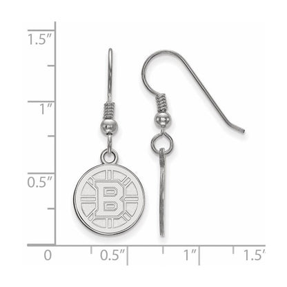 Sterlingsilber Rhodiniert Nhl Logoart Boston Bruins Klein Ohrhänger