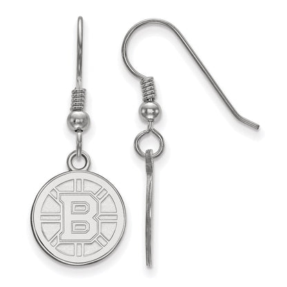 Sterlingsilber Rhodiniert Nhl Logoart Boston Bruins Klein Ohrhänger