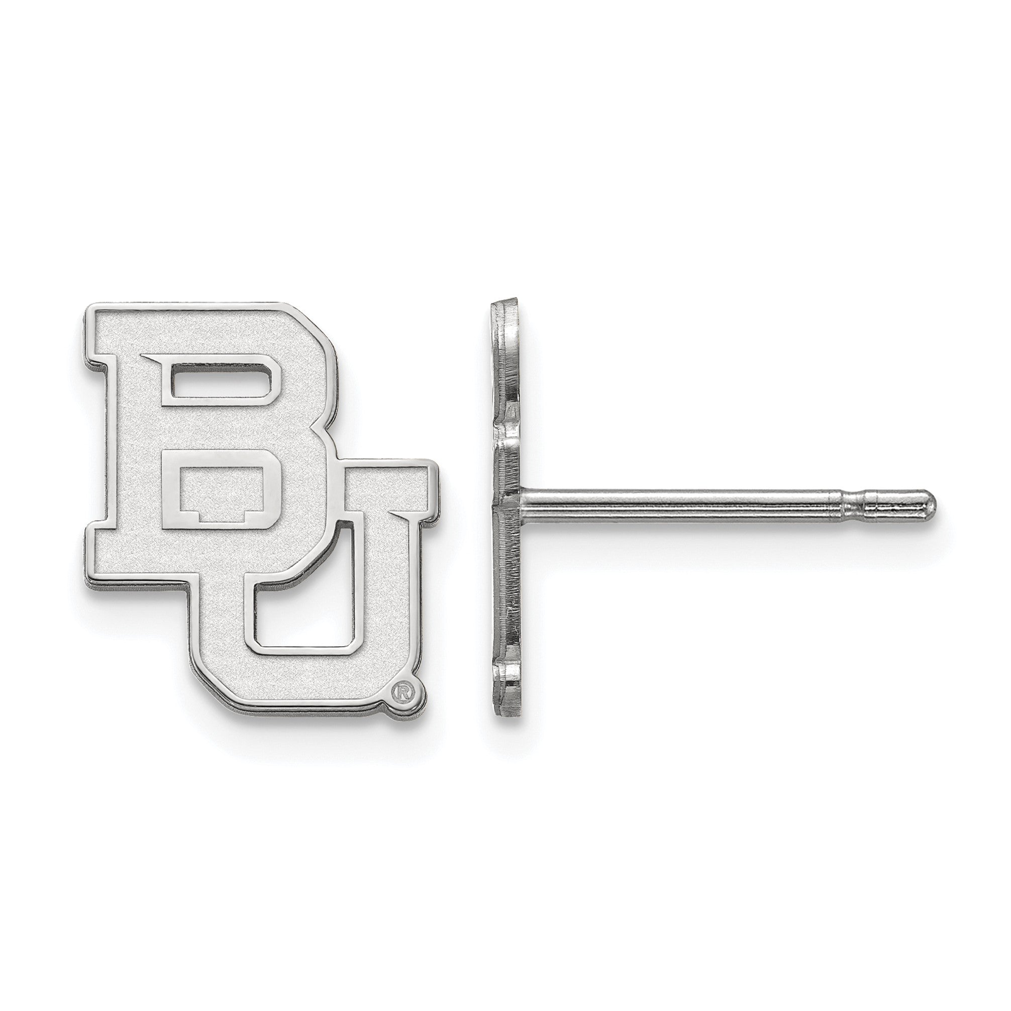 Sterlingsilber Rhodiniert Logoart Baylor University Bears Extra Klein Ohrstecker
