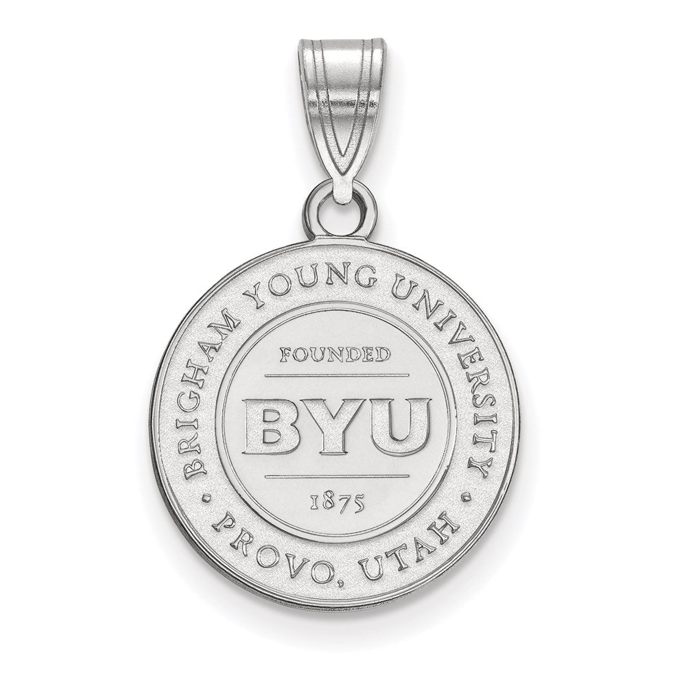 Sterlingsilber Rhodiniert Logoart Brigham Young University Mittel Wappen Anhänger
