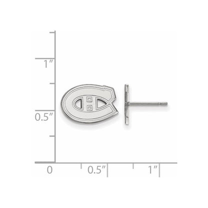 10K Weißgold Nhl Logoart Montreal Canadiens Extra Klein Ohrstecker
